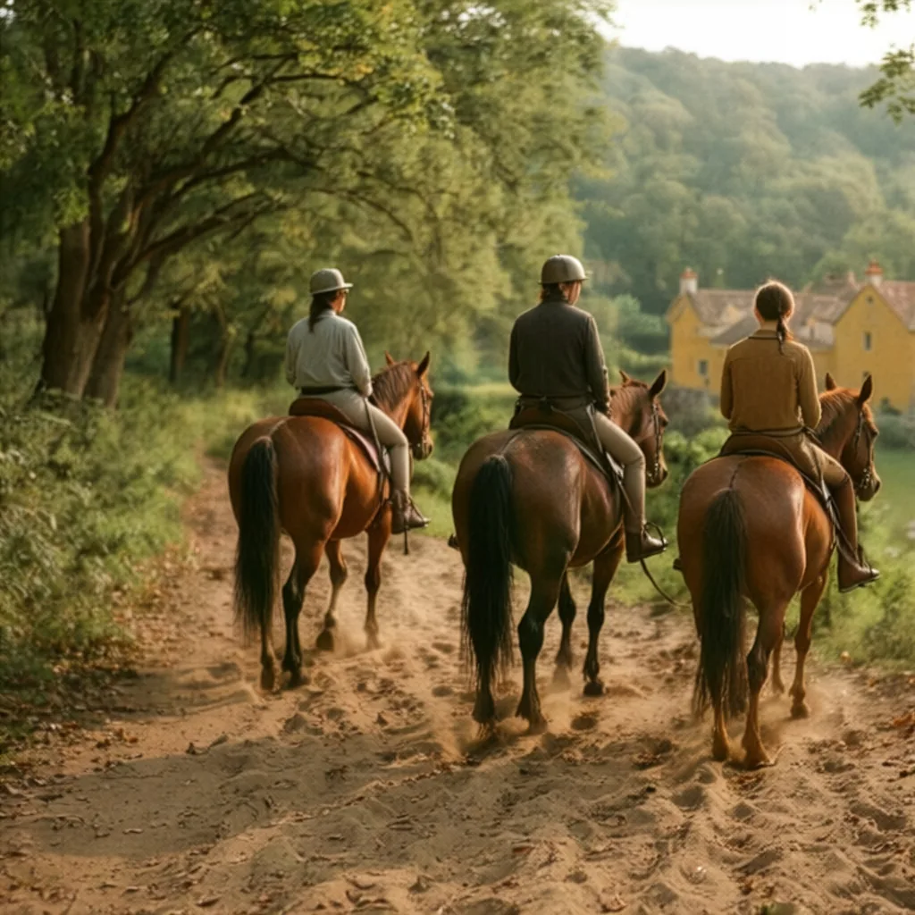 Balade à cheval en Dordogne, autour de Agonac
